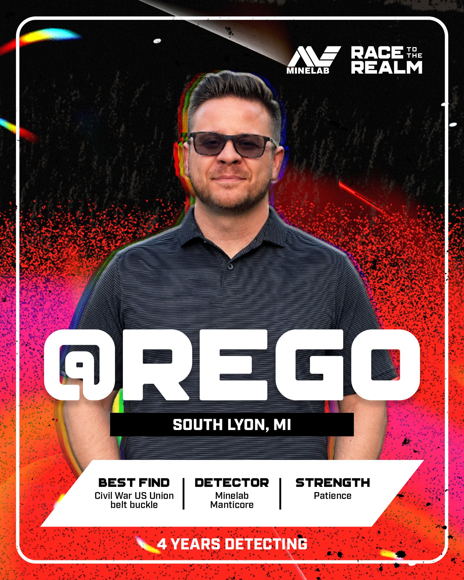 Rego, Race to the Realm finalist from South Lyon, Michigan